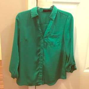 The Limited Green Dress shirt
