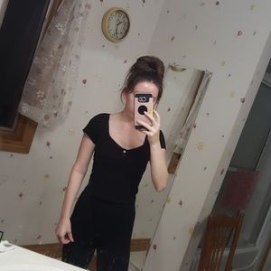 Black crop top