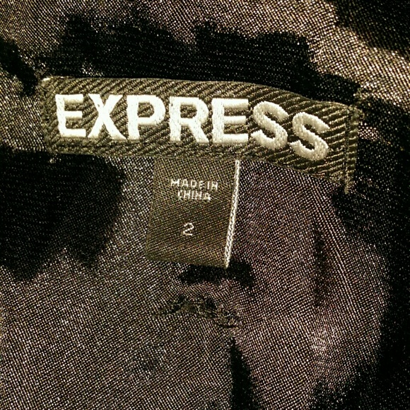 Express Ruched Lace Little Black Dress Size 2 - Picture 6 of 6