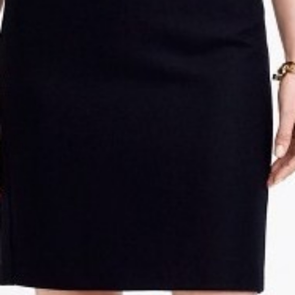 J Crew Black Glitter Pencil Skirt - NWT