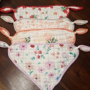 Little Unicorn Cotton Muslin Bibs, Set of 4