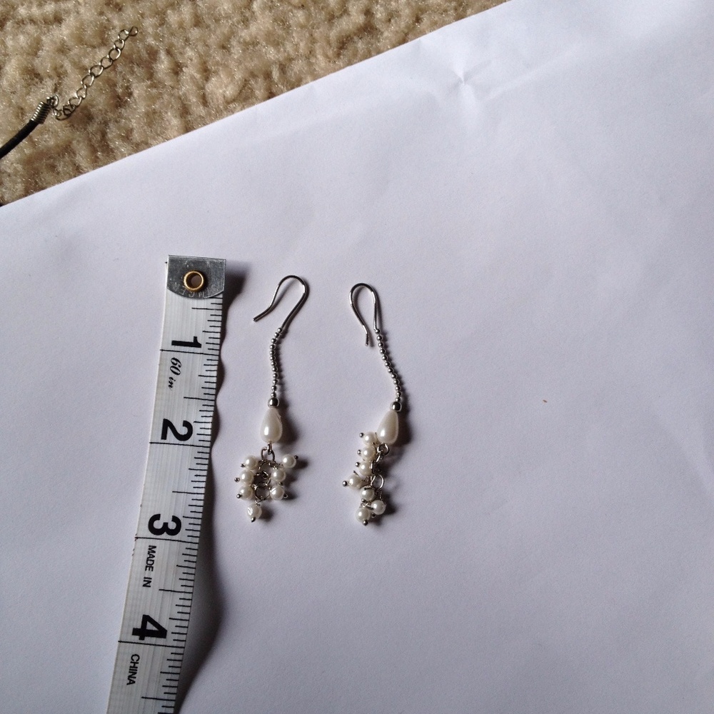 White Pearl Earrings