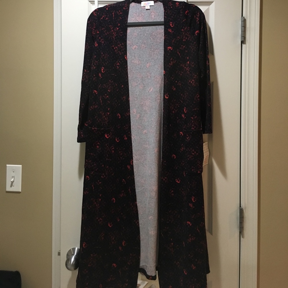 Lularoe XS Sarah BNWT black pink & purple