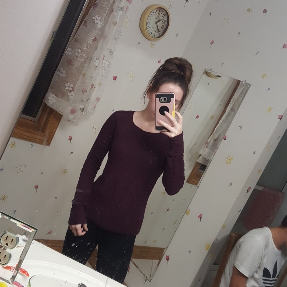 Purple long sleeve sweater