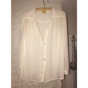 White H&M Button Down Blouse
