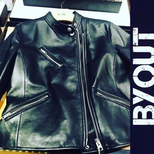 Black Leather Coach Jacket