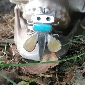 Sensa Eustace sterling silver inlay bee ring