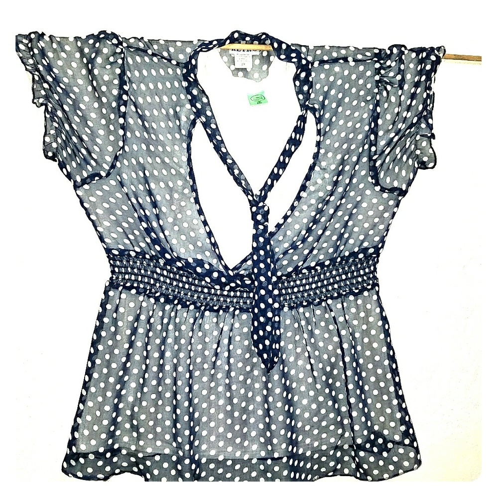 Pinup style sheet Polk a dot top.