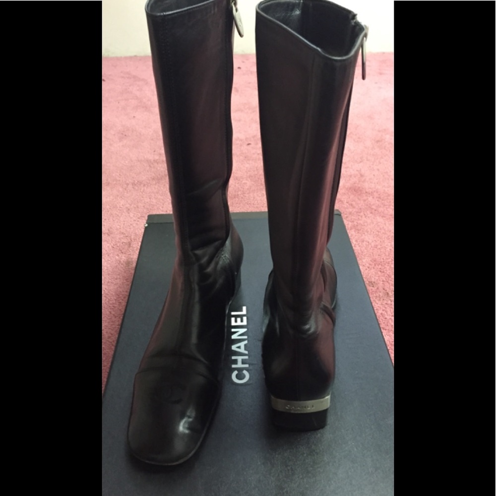 Authentic Chanel soft leather boot