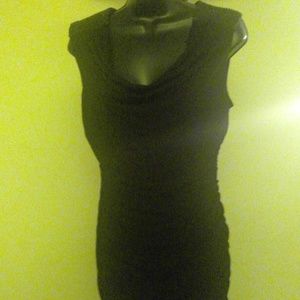 Black Ruched Mini Dress
