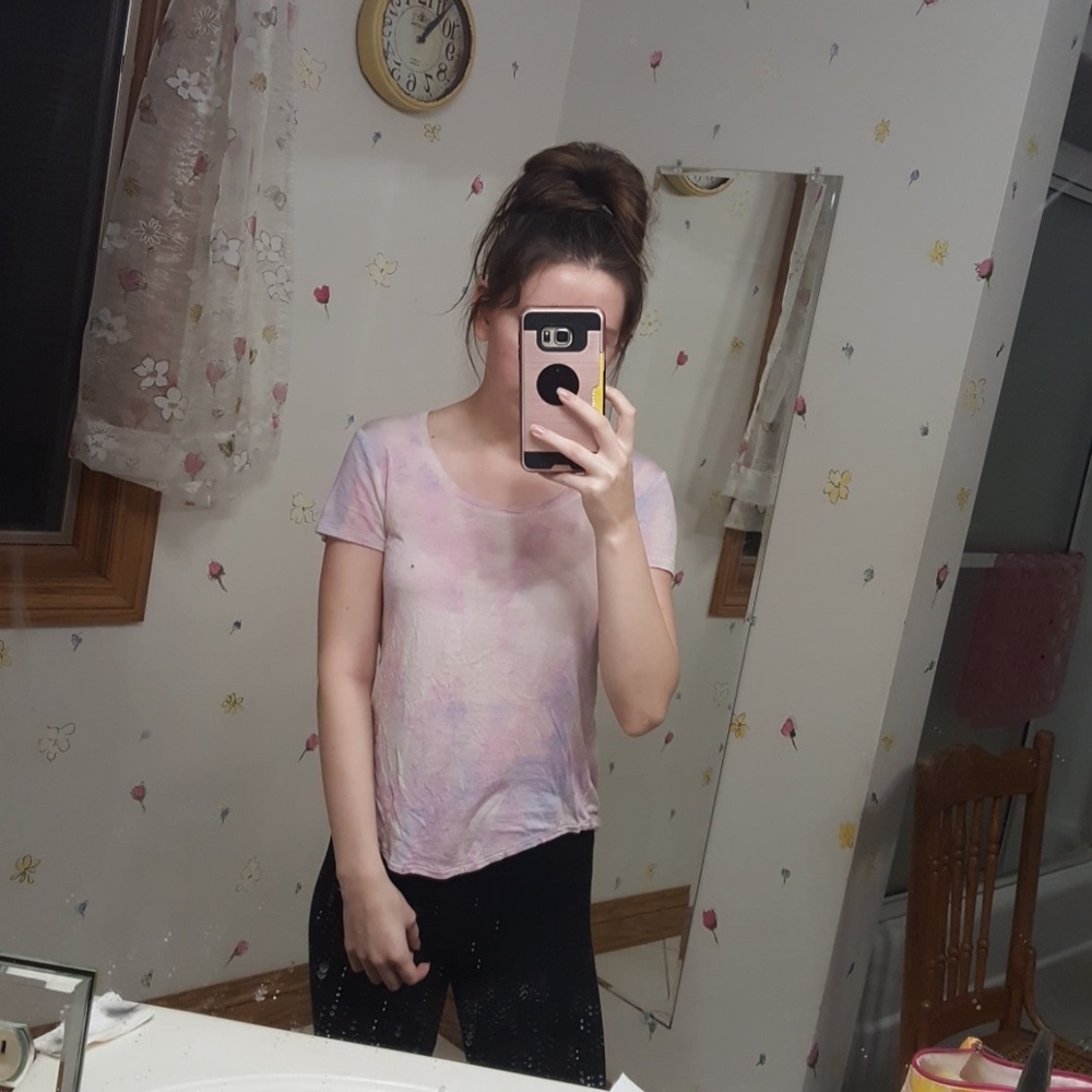 Pink tye dye shirt