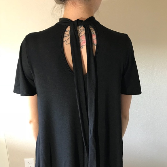 LAST M • Black Adjustable Choker Neck Dress - Picture 4 of 4