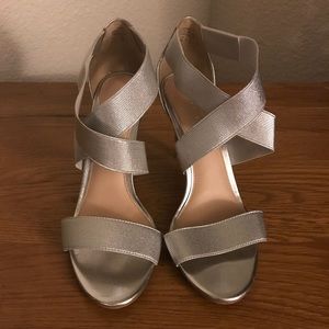 Silver cross cross Kelly and Katie heels!
