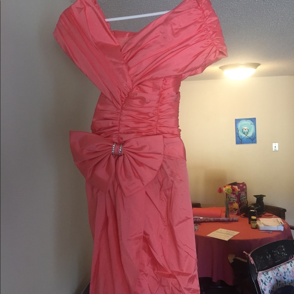 Peach 80’s Prom Dress