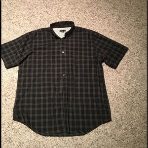 💎Men's black and grey button up