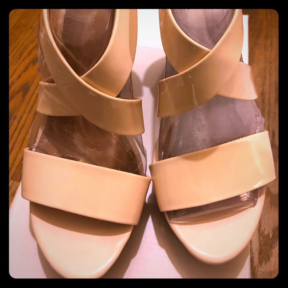 New Banana Republic Crisscross Wedge Sandals sz 8