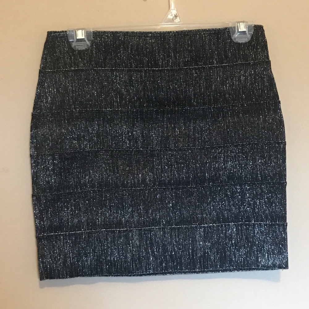Charlotte Russe Glitter Medium Bodycon Skirt