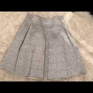 Devlin Metallic pleated skirt