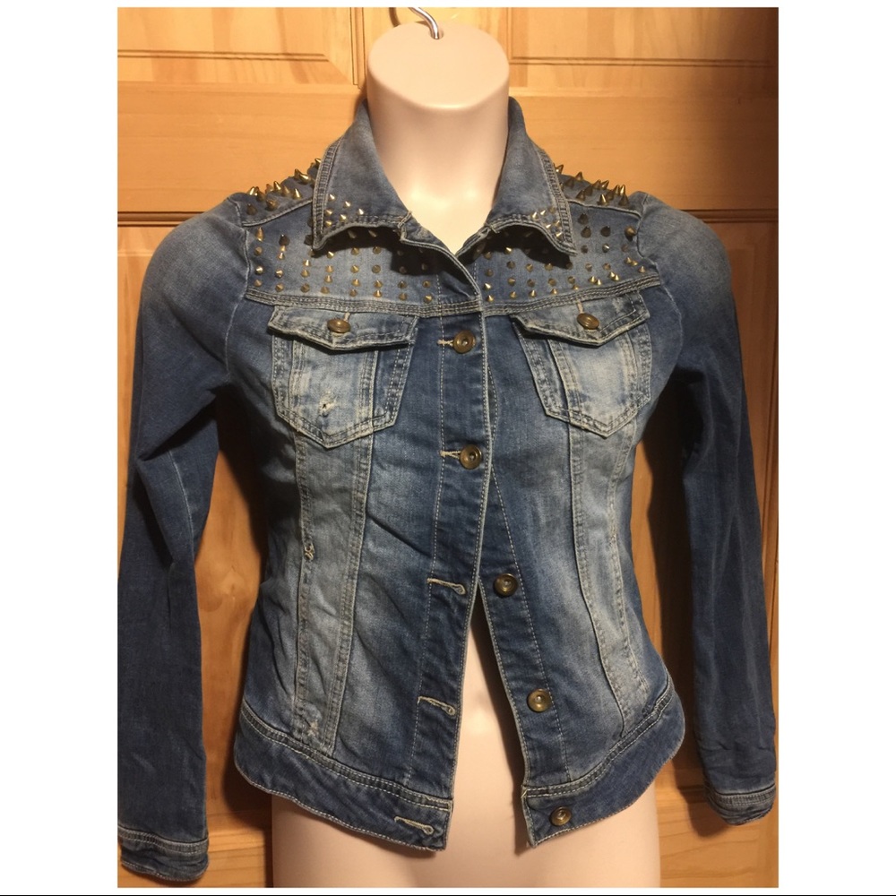 Forever 21 Studded Denim Jacket.