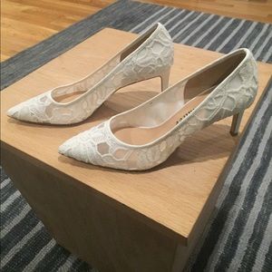 Ivory lace heels - bridal