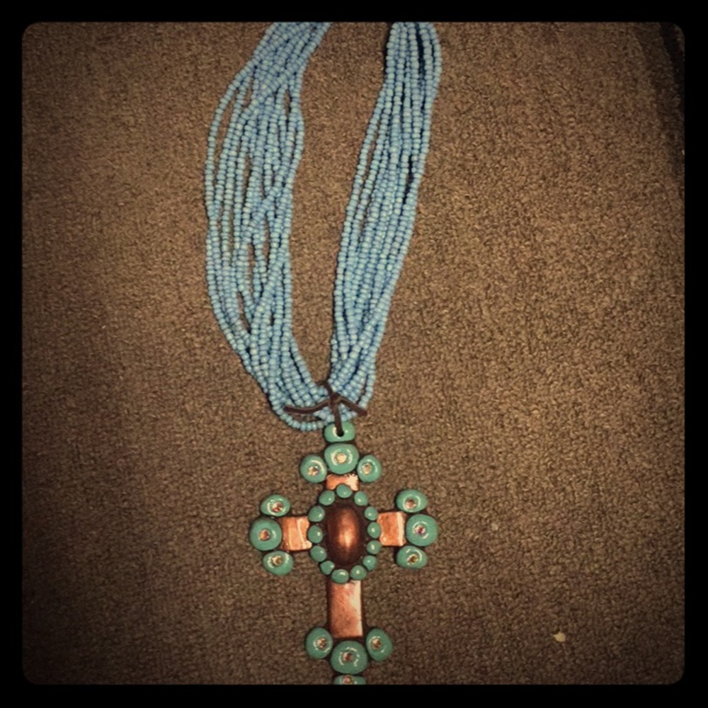 Sookie Sookie turquoise and gold necklace