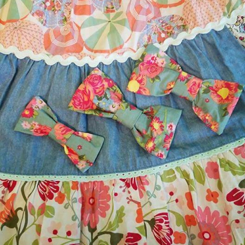 Made to match Matilda Jane boys bow ties