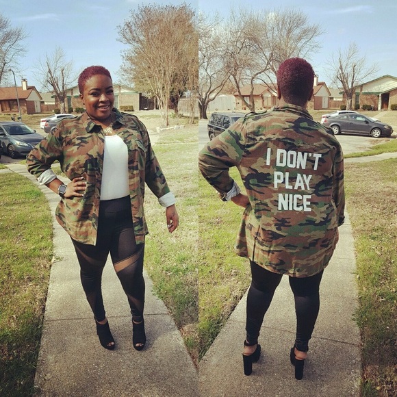 Long Sleeve Army Print Shirt - Picture 3 of 3