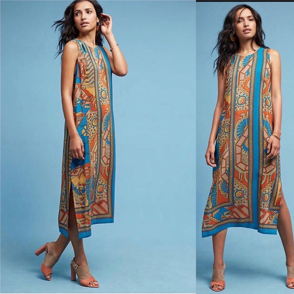 Anthropologie Dresses & Skirts - Anthropologie tribal print silk dress