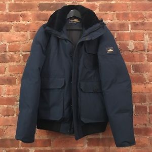 Penfield hooded shearling collar jacket