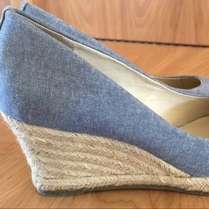 denim wedge shoes