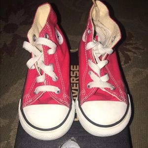 Infant red all star high top Converse