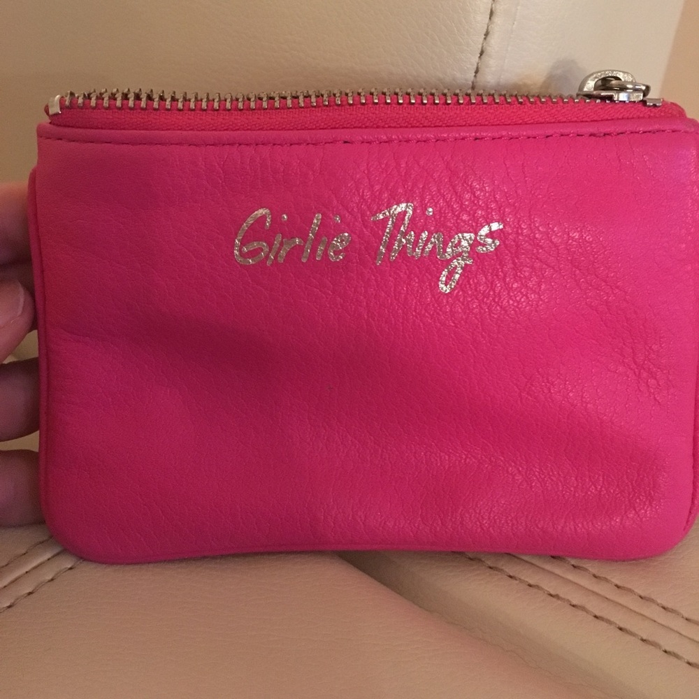 Rebecca Minkoff hot pink pouch. So Cute!!