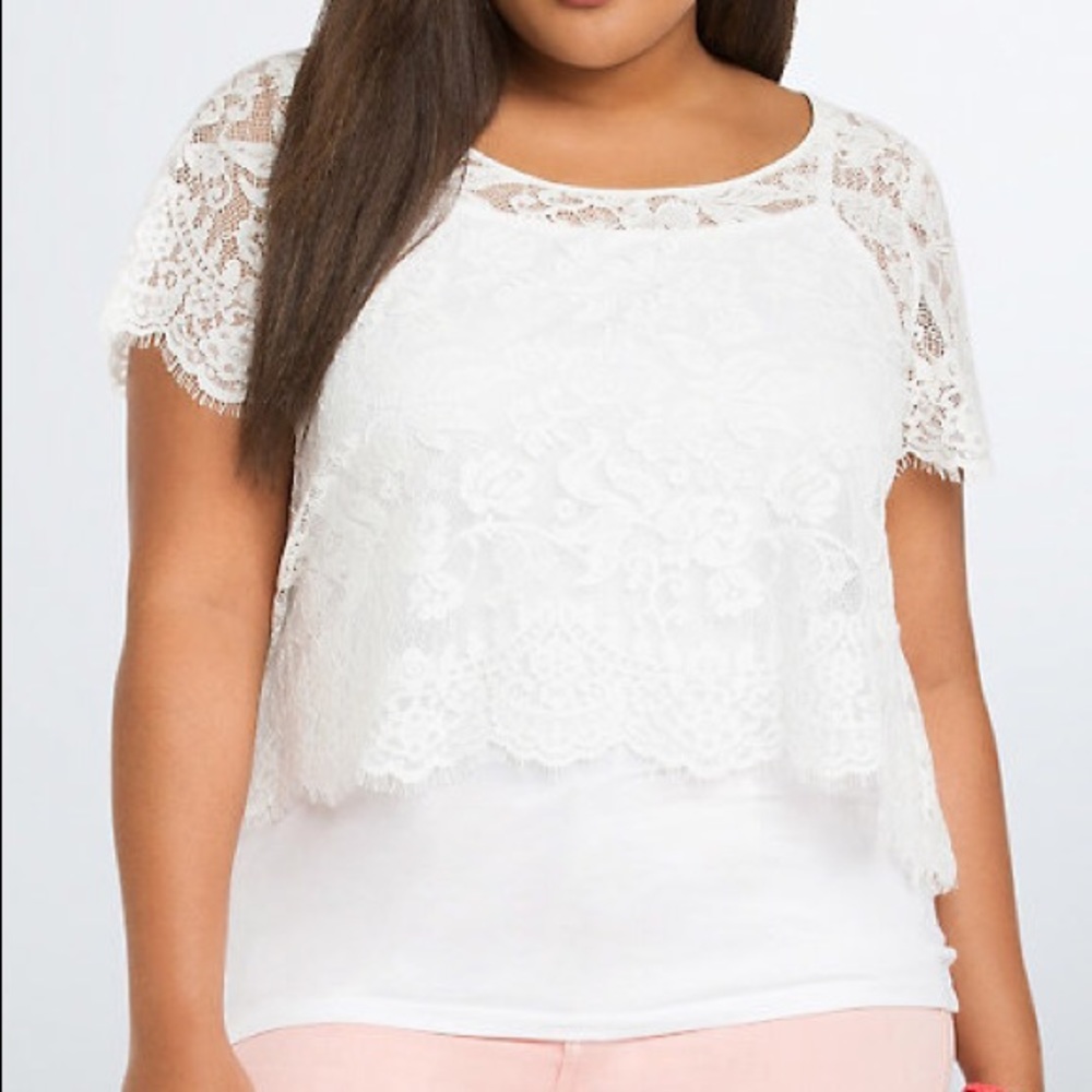 Torrid lace crop top