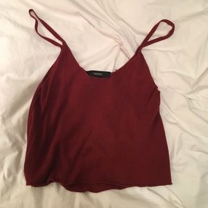 Forever 21 maroon knit crop top size M