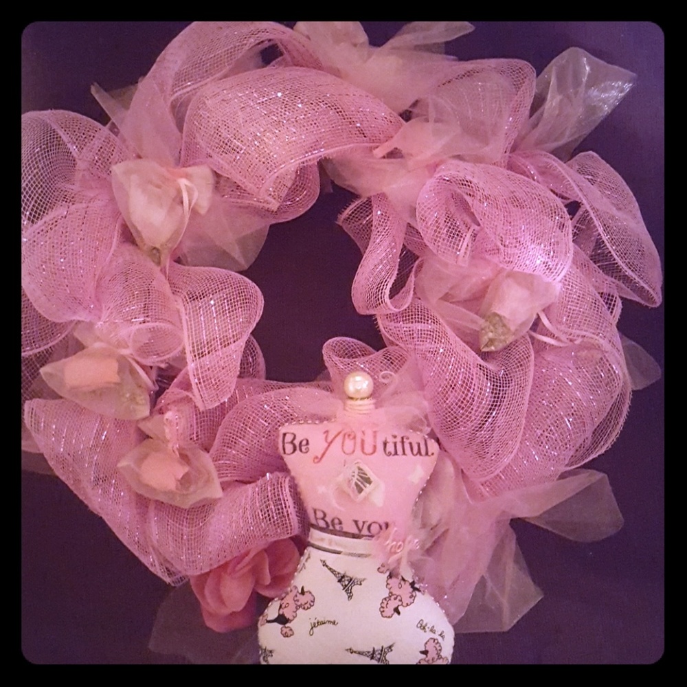 "Be you tiful" Breast Cancer wreath