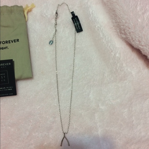 Sterling Forever Wishbone Necklace - Picture 3 of 7