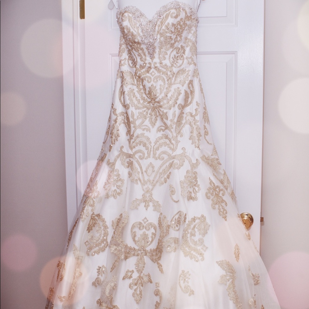 Couture Designer Wedding Gown with Mantilla