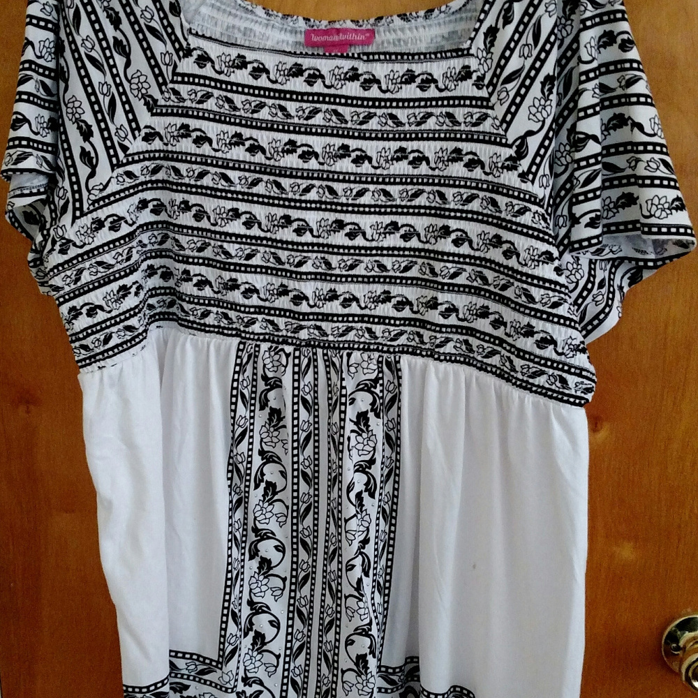Woman Within Smocked Tunic - Size 1X