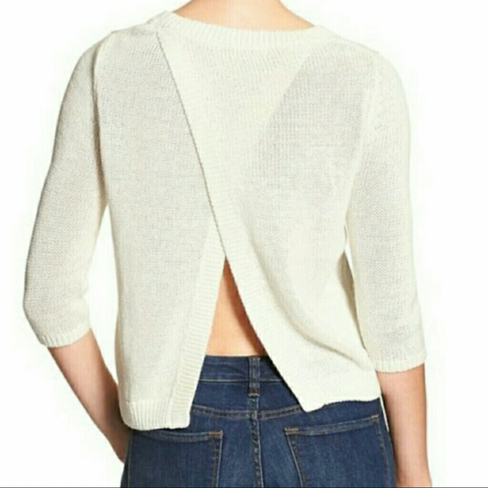 Black Banana Republic Open Back Sweater Size M