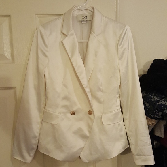 Jackets & Blazers - White satin blazer