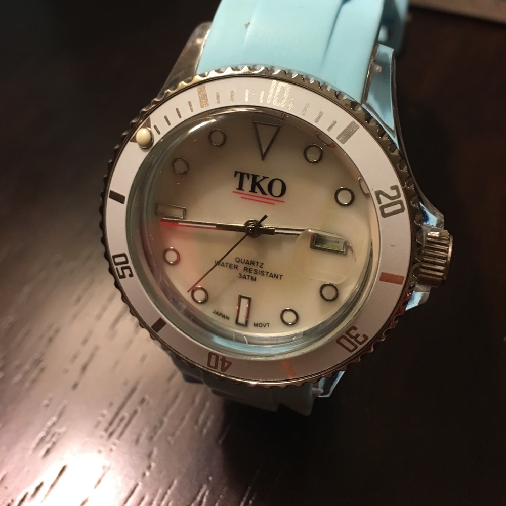 Watch with turquoise strap