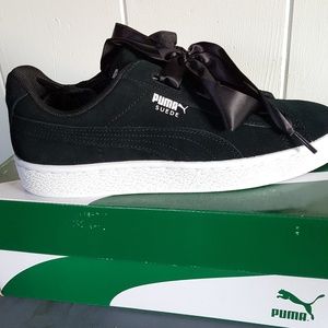 Puma suede heart shoes