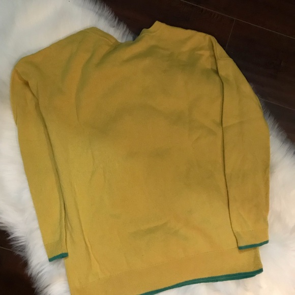 Boden Alexa Yellow Crew Neck Womens Sweater Size 2 - Picture 4 of 8
