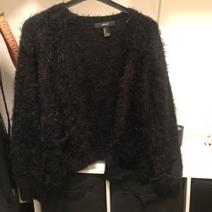 Faux fur cardigan