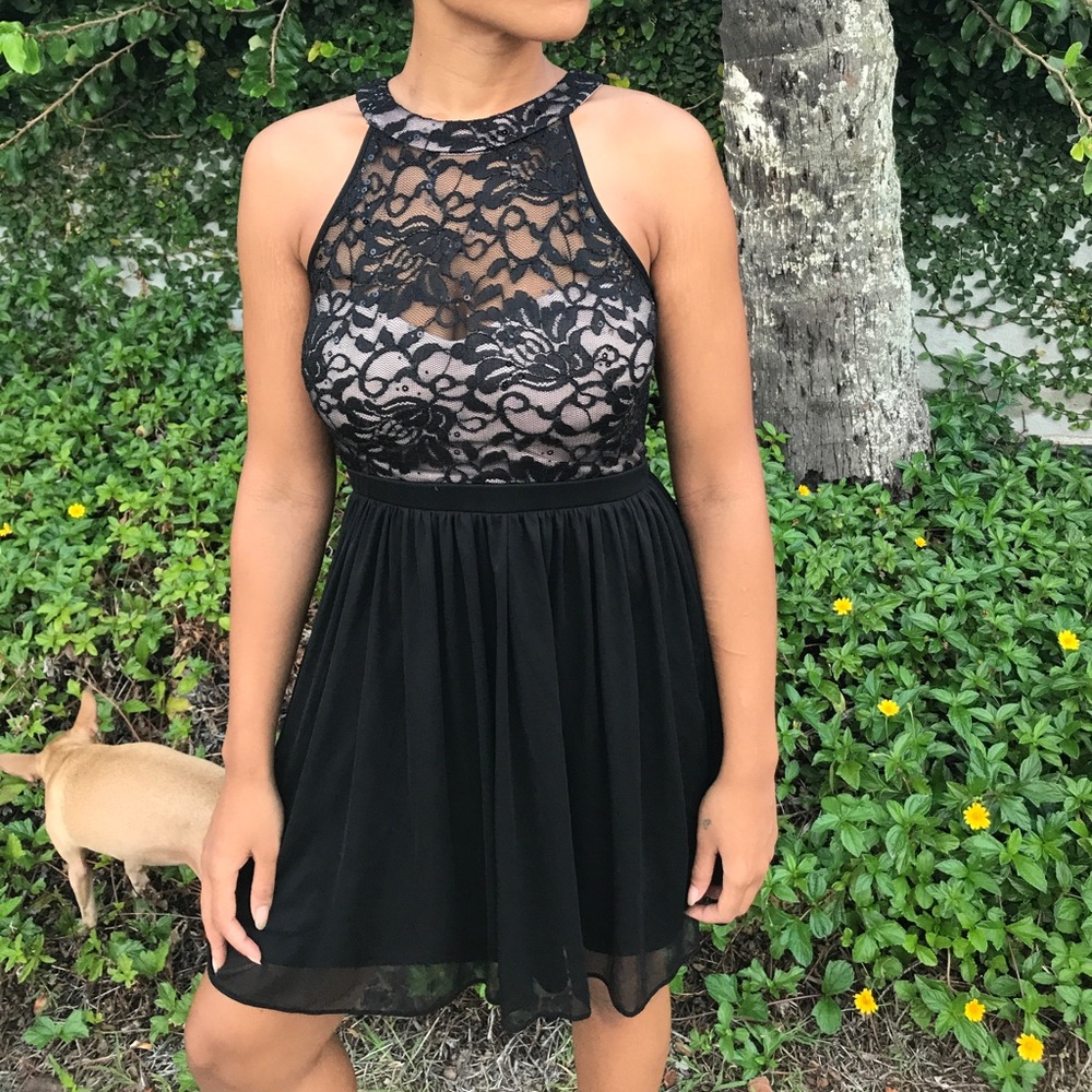 Lace top dress
