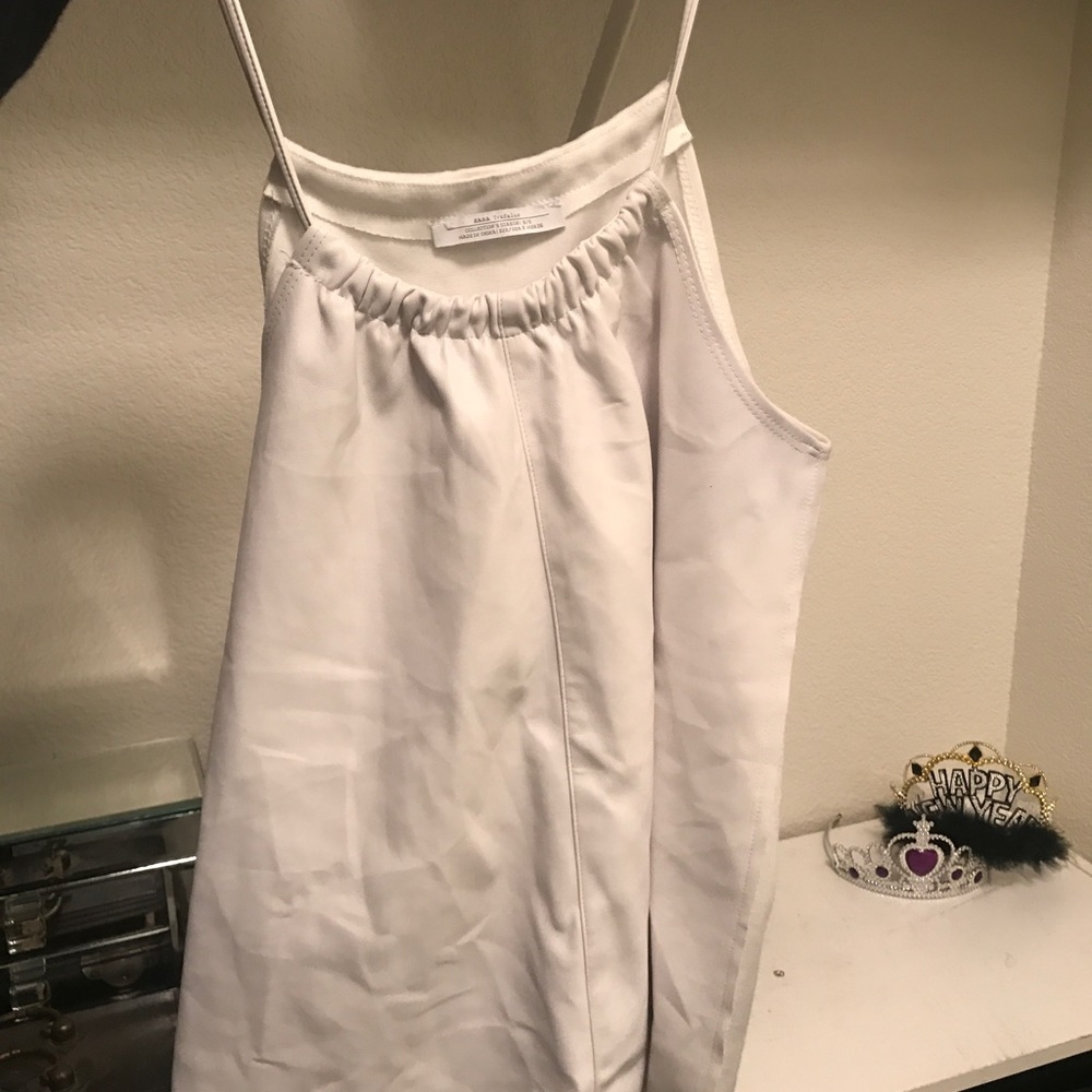 Faux leather tank  top