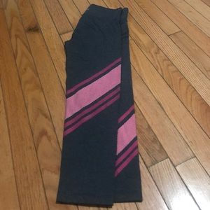 Lorna Jane marl leggings with pink stripes