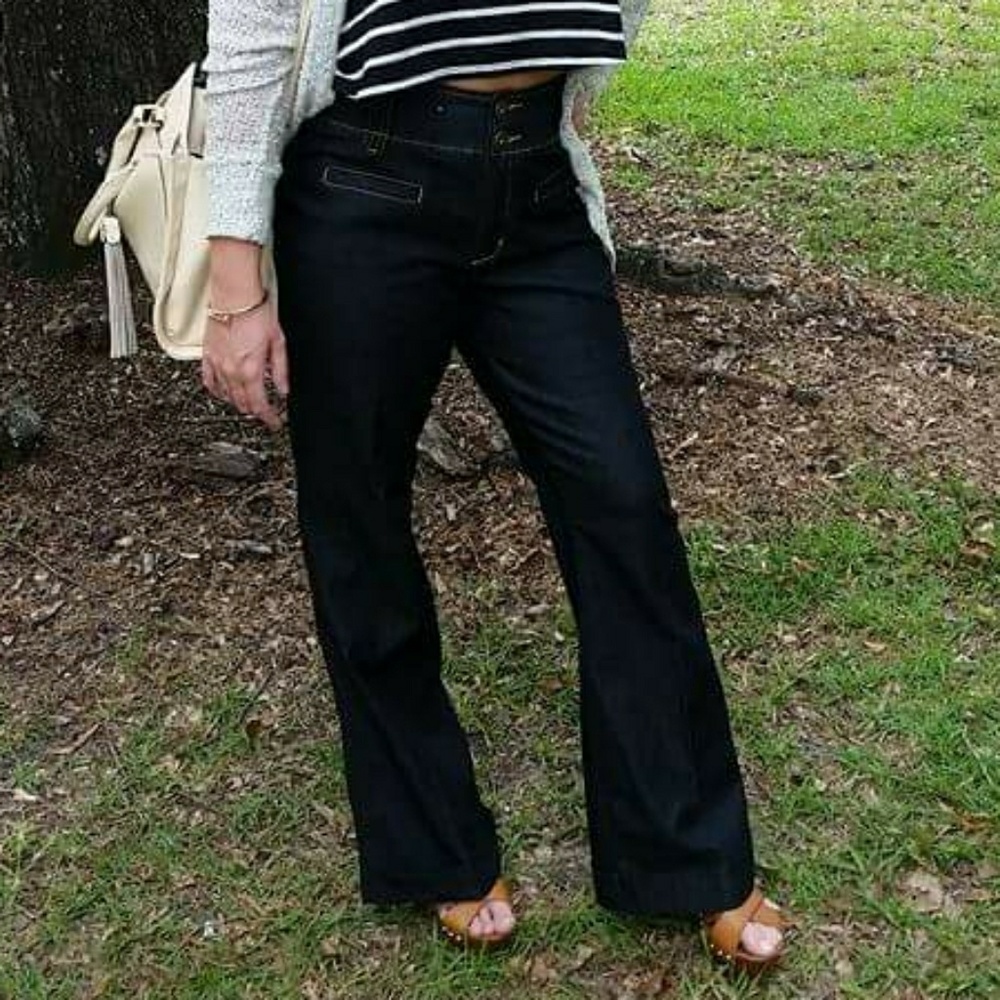 High Waisted Bell Bottom Jeans