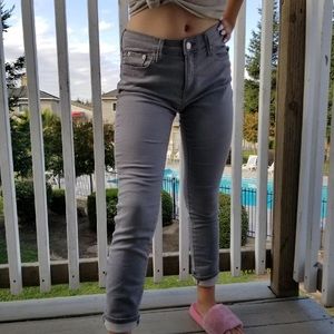 Grey Gap denim girlfriend jeans