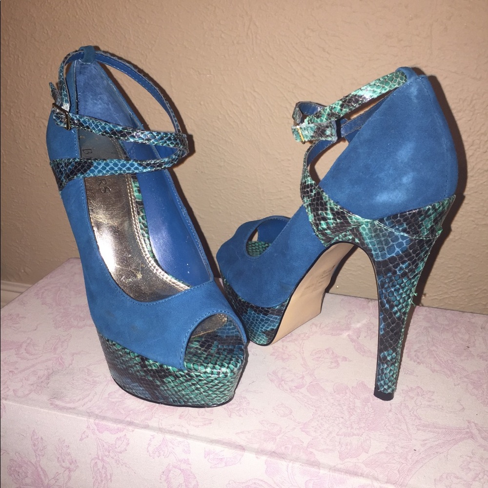 Bakers Blue suede stilettos